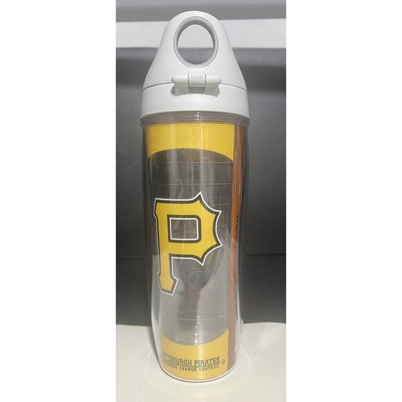 Tervis Gray Snap Loop Lid‎ Pittsburgh Pirates 24 oz Water Bottle - Picture 1 of 8